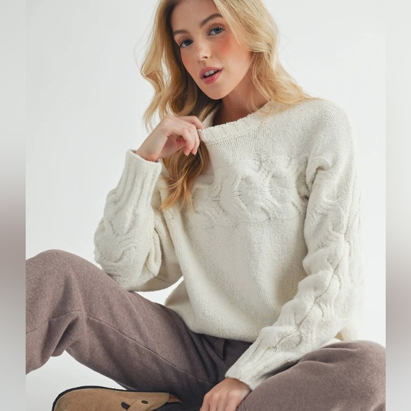 Elaine Sweater by AEIMI + CO in White - Picture 1 of 10